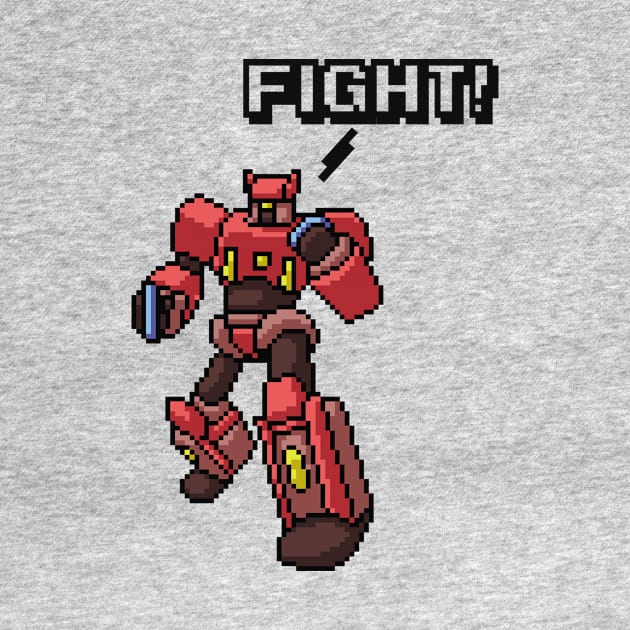 Anime Robot Pixel Art by Foxxy Merch